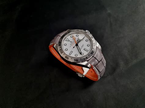 rolex explorer ii aligator strap